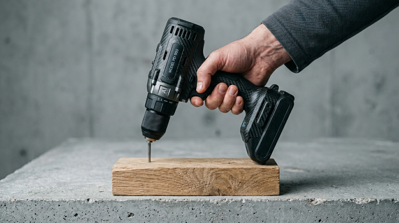 Power drill being used as a hammer, illustrating how companies misuse powerful AI tools for basic tasks